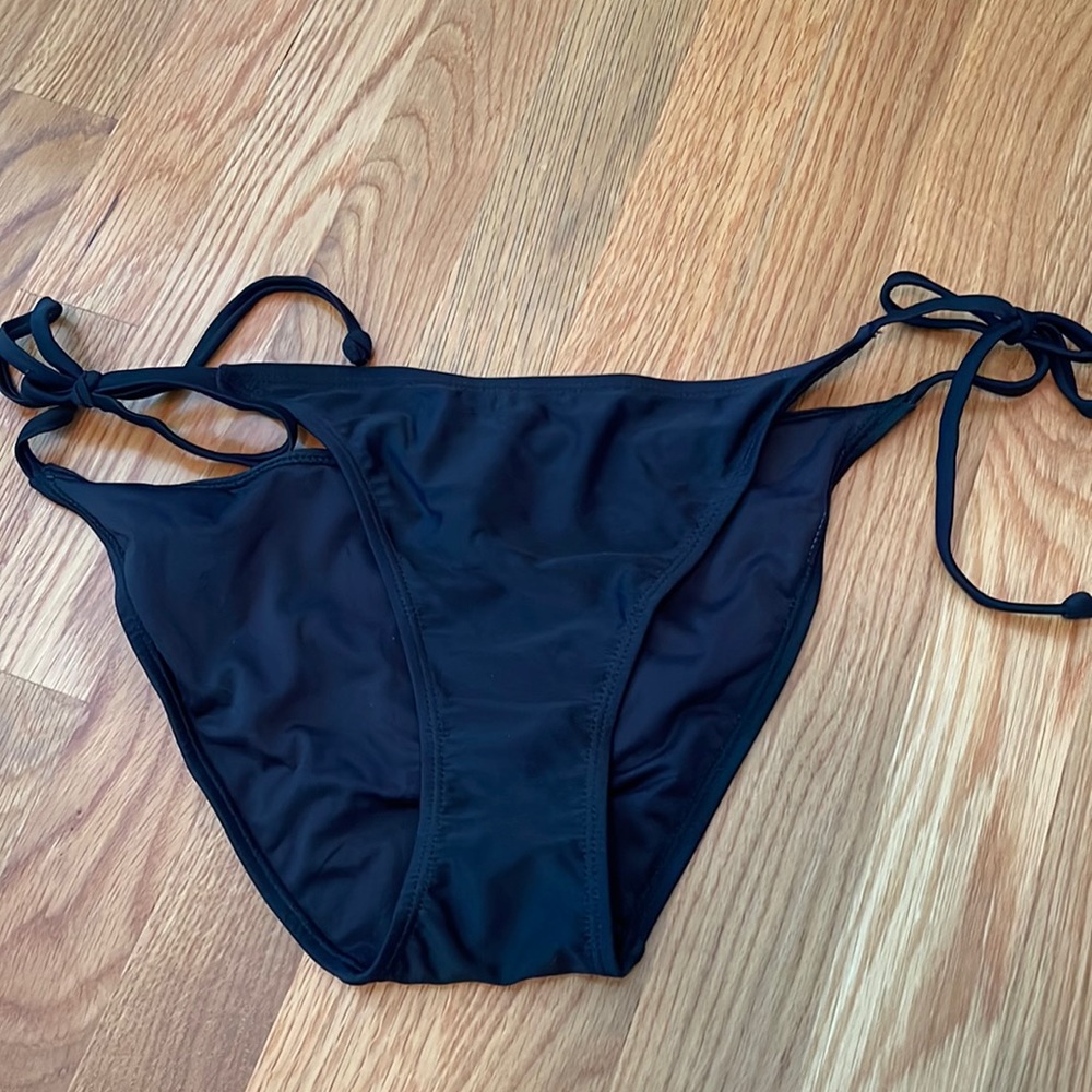 Medium Black tie Bikini Bottom